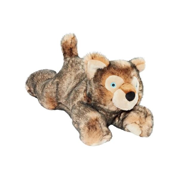 Wolf Pup Plush Dog Toy for All Breed Sizes with Double Stitched Seams