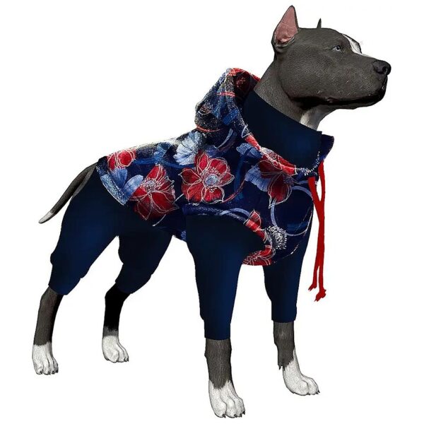 Wound Care and Recovery Dog Jumpsuit for Large Dogs with Reflective Straps