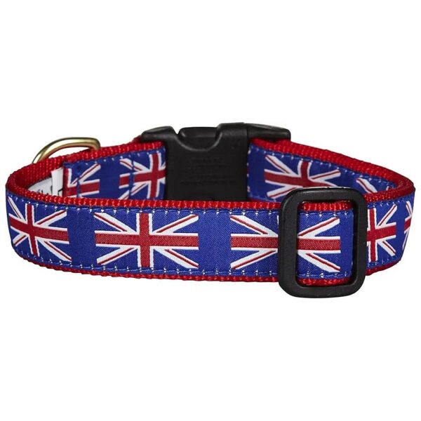 X Large Union Jack Nylon Dog Collar