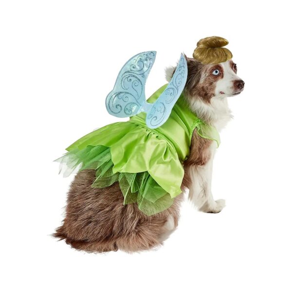 X-Large Disney Tinkerbell Pet Costume with Attached Wings and Wig for Dogs