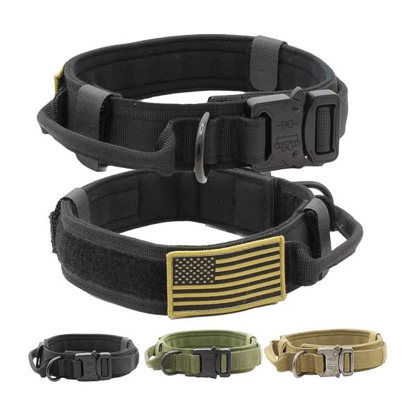 X-Large Dog Collar with Metal Buckle and Control Handle for Large Breed Dogs