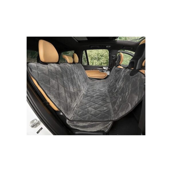 X-Large London Grey Waterproof Pet Seat Cover for Car SUV Truck Rear Seat Protection