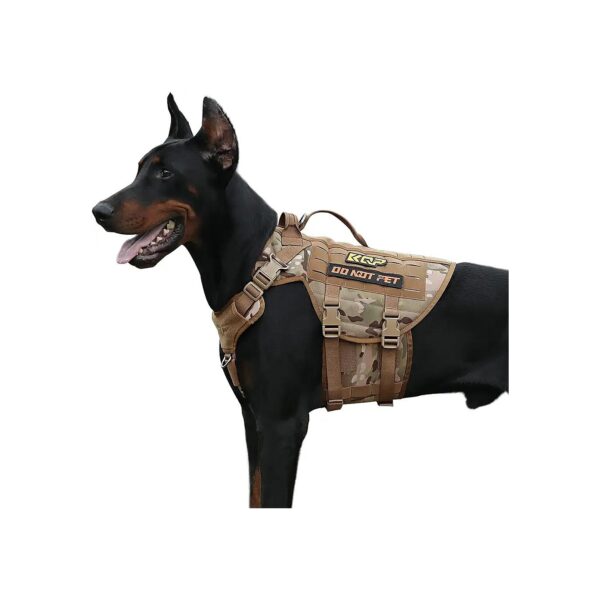 X-Large Nylon Dog Vest with Adjustable Metal Fasteners and Molle System for Gear Carrying