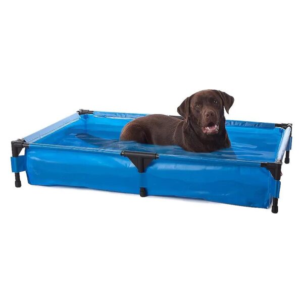 X-Large Rectangular Vinyl Dog Pool for Dogs and Puppies, Great Outdoor Bath and Play tub