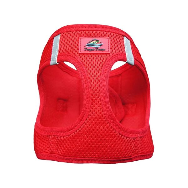 X-Large Red Polyester Mesh Dog Harness with Choke-Free Design