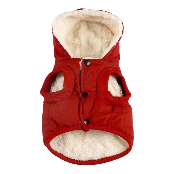 XS Small Dog Hooded Coat with Soft Fleece Lining and Polyester Filler for Winter Warmth