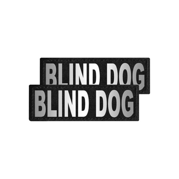 X-Small Blind Dog Patches for Dog Leash and Collar with Reflective Letters