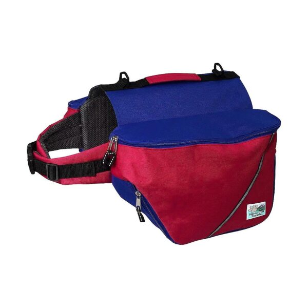 XXS Red Blue Dog Backpack Lightweight Reflective Nylon Essentials