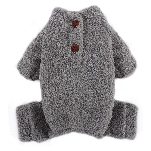 XX-Small Grey Dog Winter Coat for Pugs, Chihuahua, Pomeranian