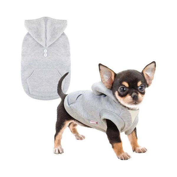 XXX-Small 100% Cotton Dog Sweater for Chihuahua, Yorkie, and Teacup Puppies with Hood