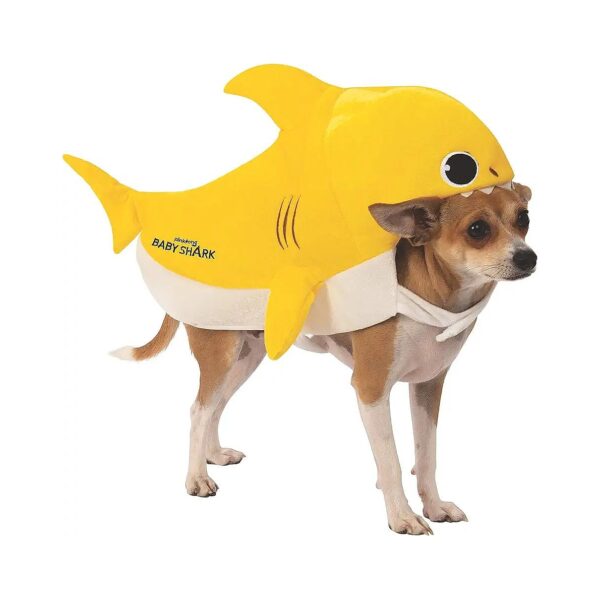 Yellow Anim Inside Baby Shark Pet Costume for Large Breeds