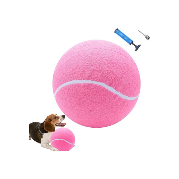 Yellow Pink Giant Dog Tennis Ball for Small Medium Large Canines Puzzle Toy