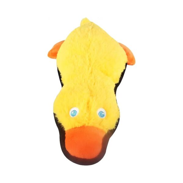 Yellow Plush Dog Duck Toy with Squeaker for Small Medium Large Breed Dogs