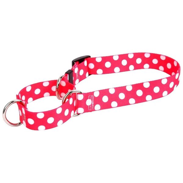 Yellow Polyester Dog Slip Collar with Strawberry Polka Dot Pattern Medium Size 20 Inch