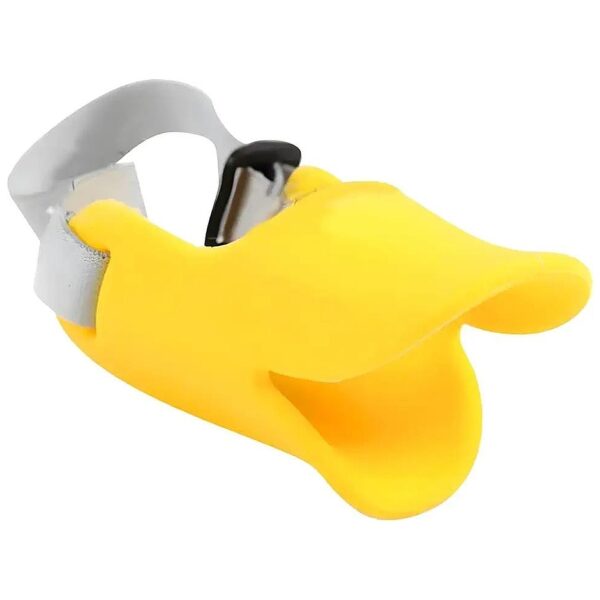 Yellow Silicone Dog Mouth Cover Muzzle Mask Bite Proof Silicone Material