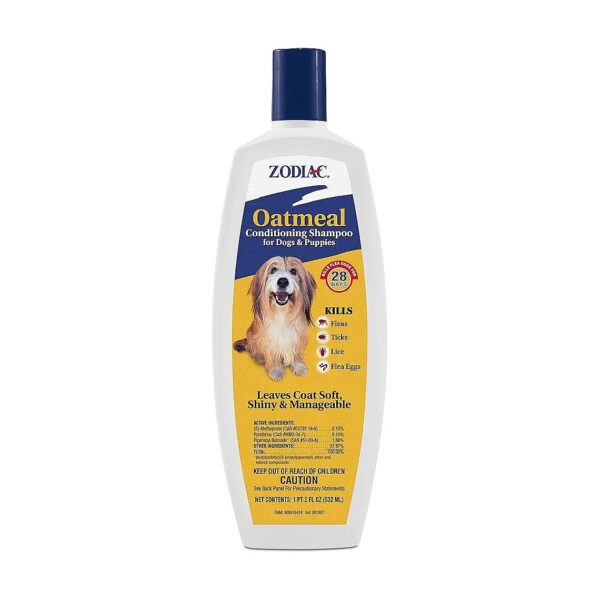 Zodiac Conditioning Shampoo for Small Dogs and Puppies 18 Ounces with Flea Control