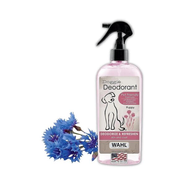 pH Balanced Cornflower and Aloe Scented Pet Deodorant Spray for Refreshing Coats and Skin